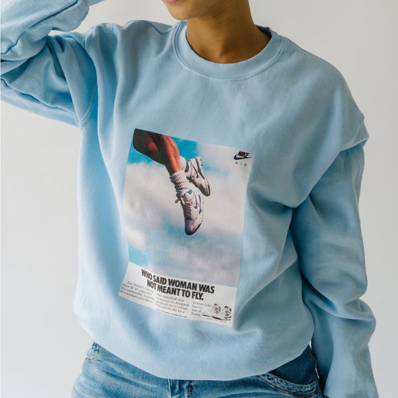The Sneaker Graphic Pullover in Blue - Picture 3 of 12